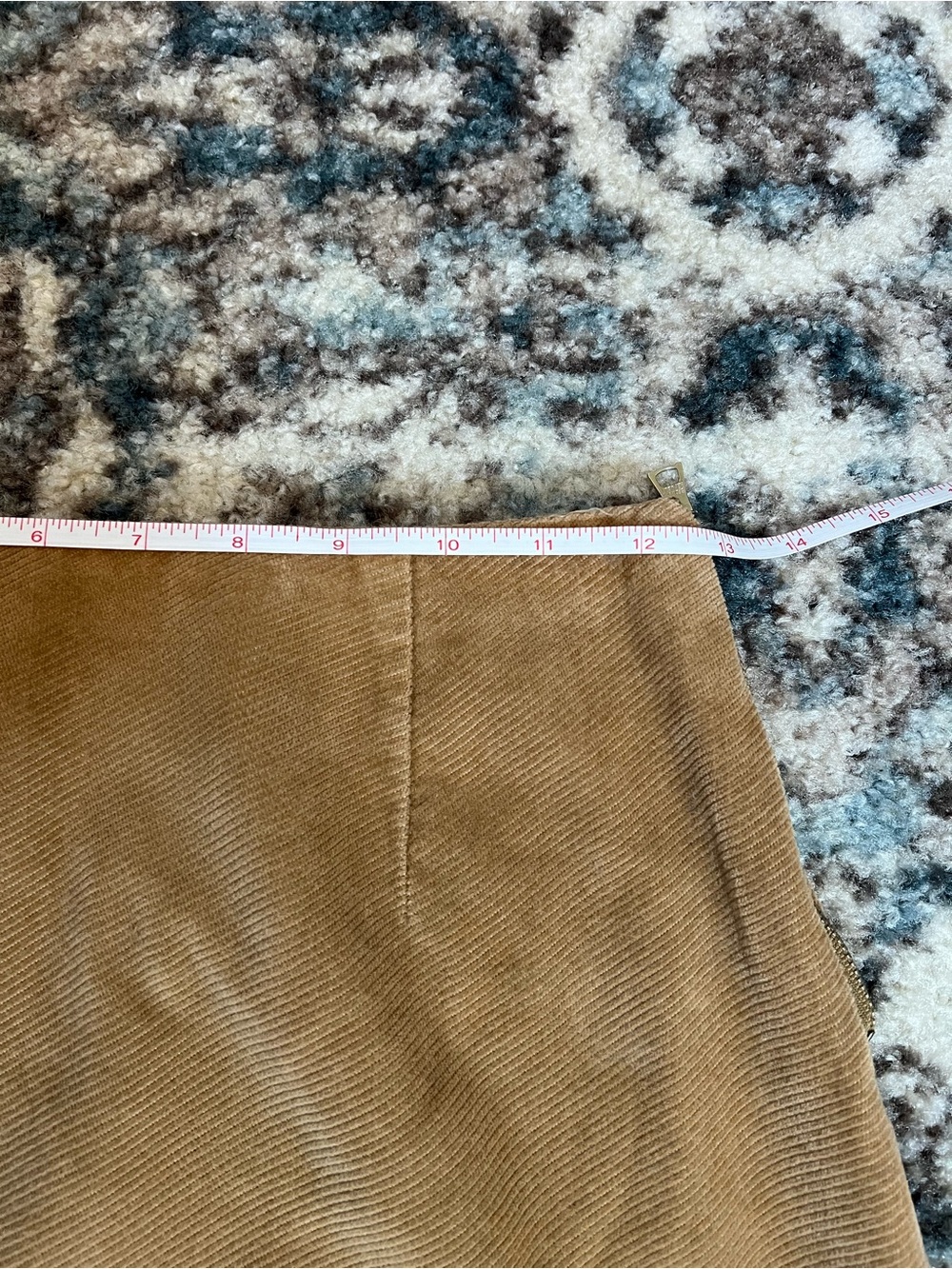 Banana Republic Size 0 Camel Corduroy Mini Skirt 100% Cotton Fall - Picture 7 of 8